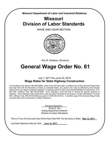 missouri prevailing wage order 29